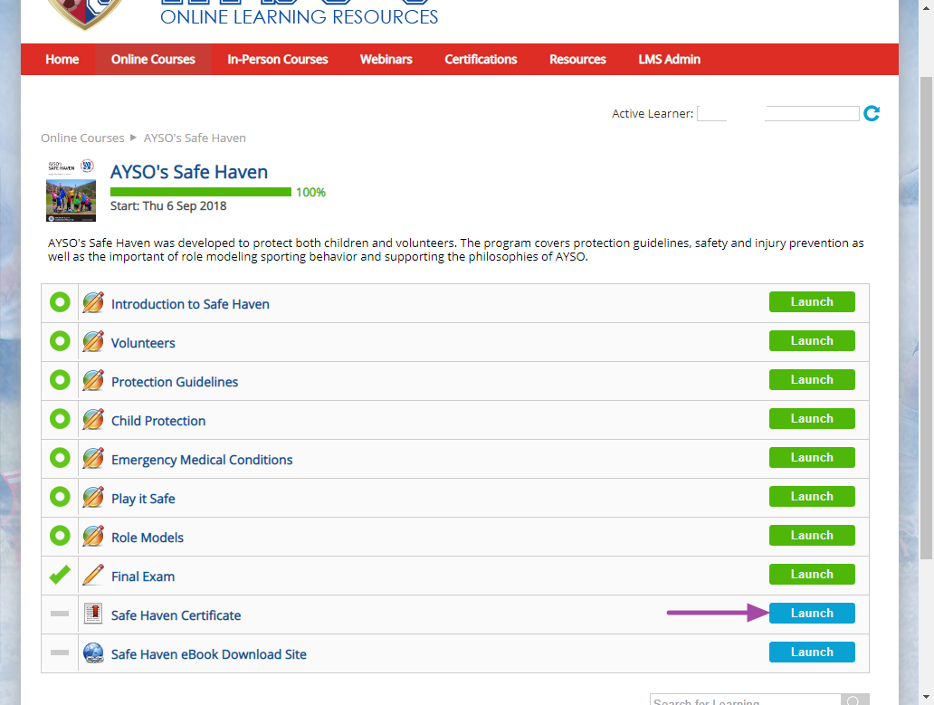 SafeHaven Certification